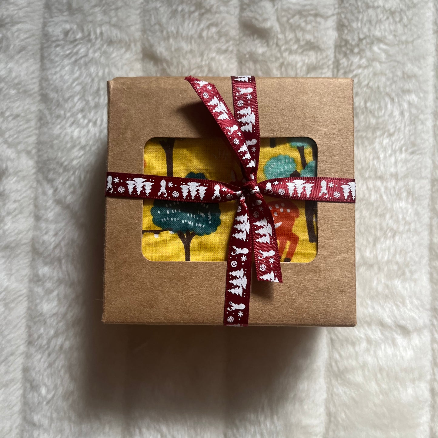 Lot de 10 lingettes lavables au motif forêt
