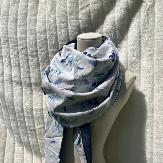 Chèche bleu et blanc