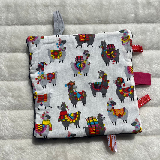 Doudou plat à motif lama