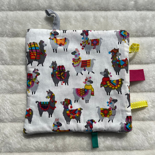 Doudou plat à motif lama