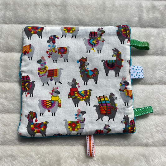 Doudou plat à motif lama