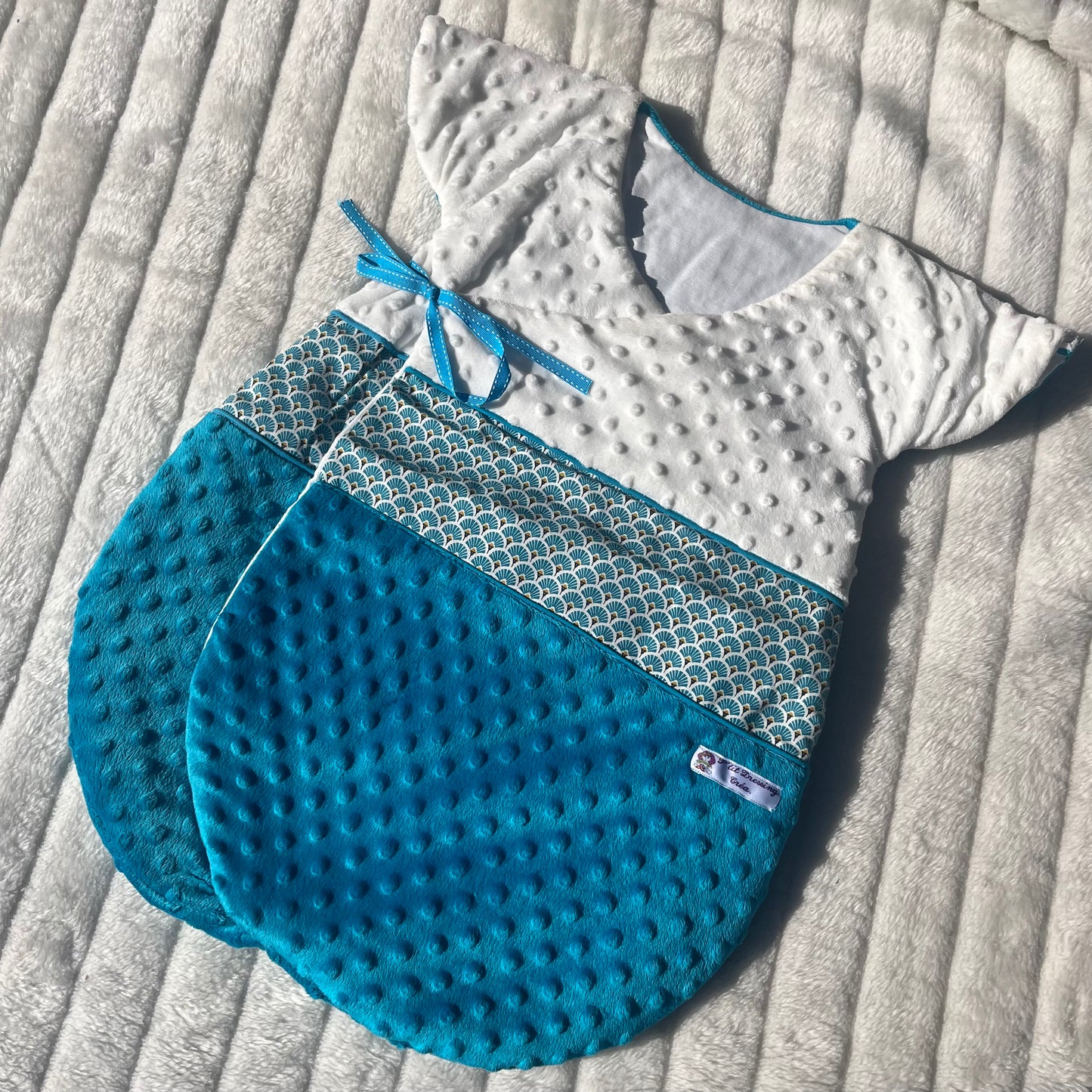 Gigoteuse japonisante en tissu minky polaire (6-9 mois)