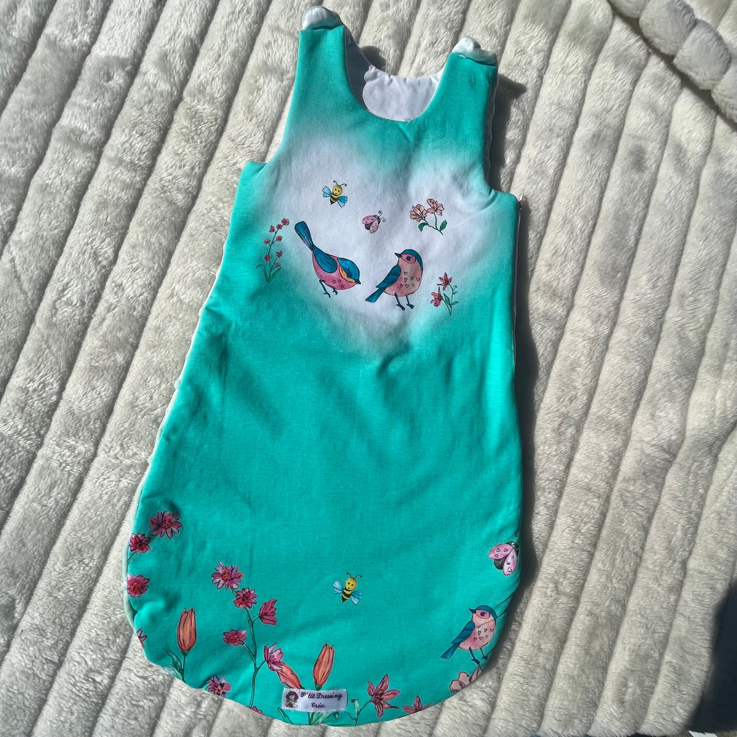 Gigoteuse en tissu minky polaire (6-9 mois)