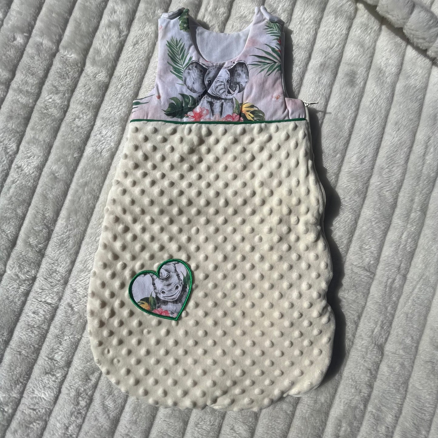 Gigoteuse en tissu minky polaire (3-6 mois)