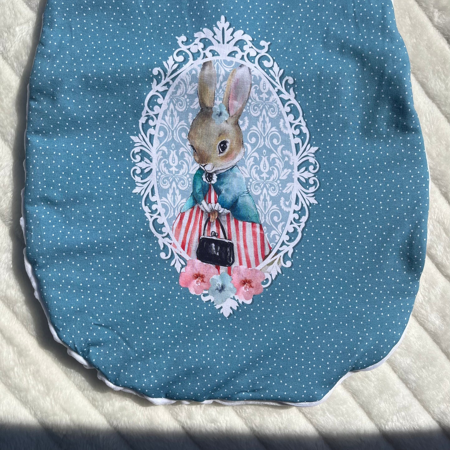 Ensemble de naissance en minky polaire bleu et blanc
