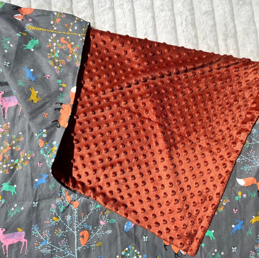 Plaid à motif forestier