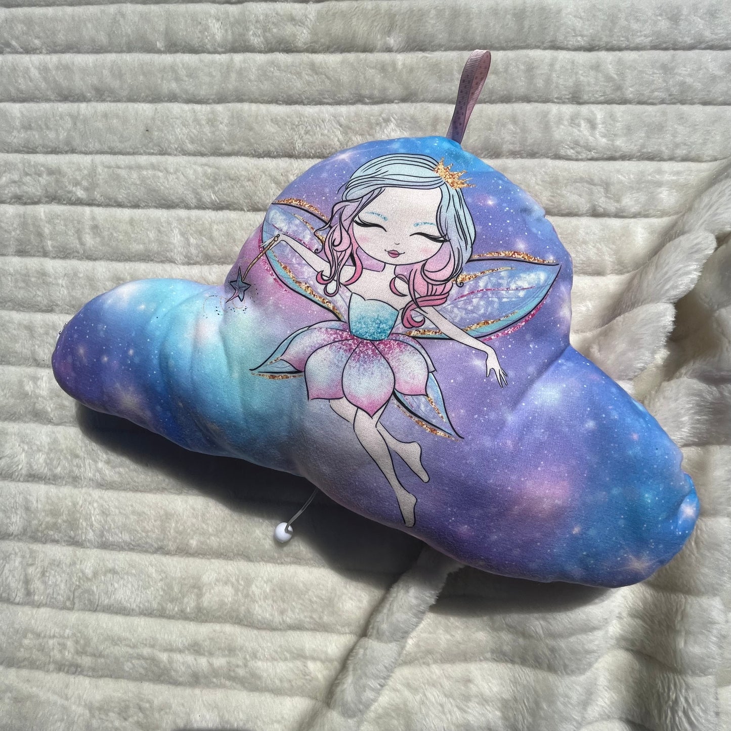 Coussin nuage musicale au motif fée