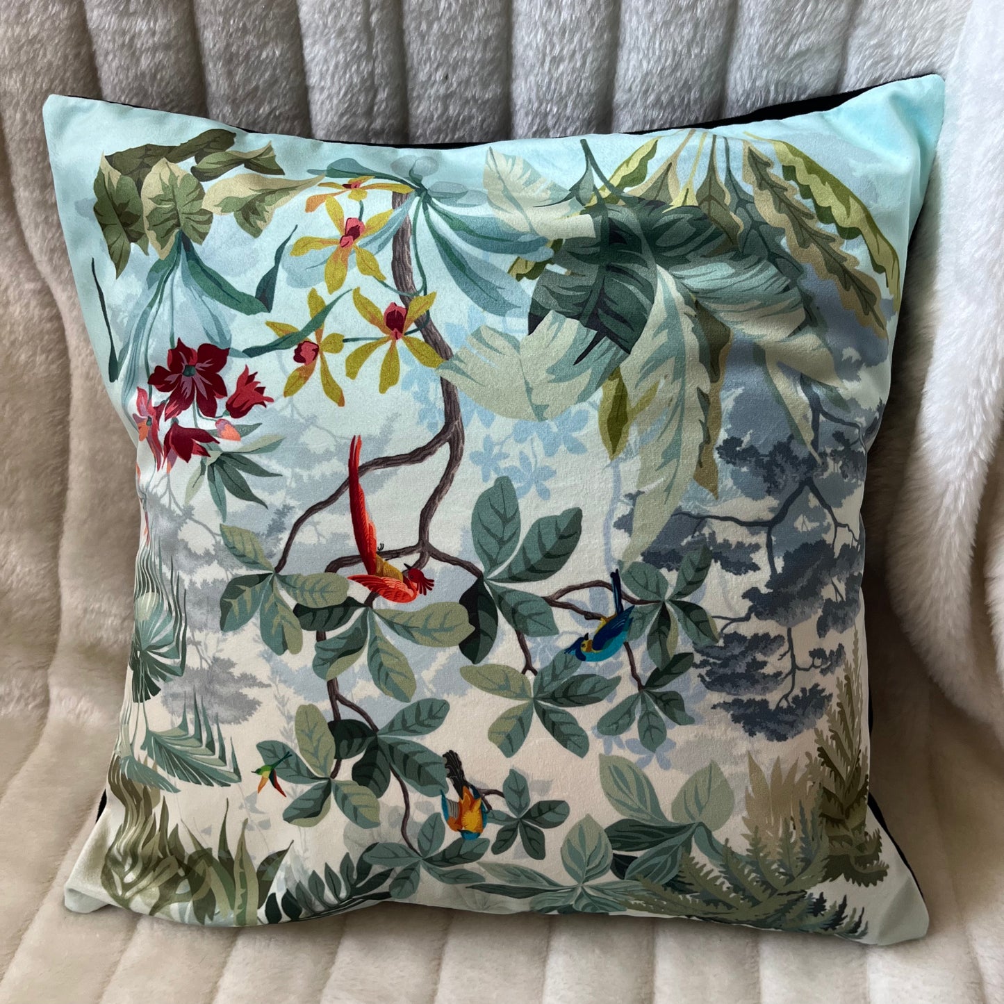 Housse de coussin jungle tropical