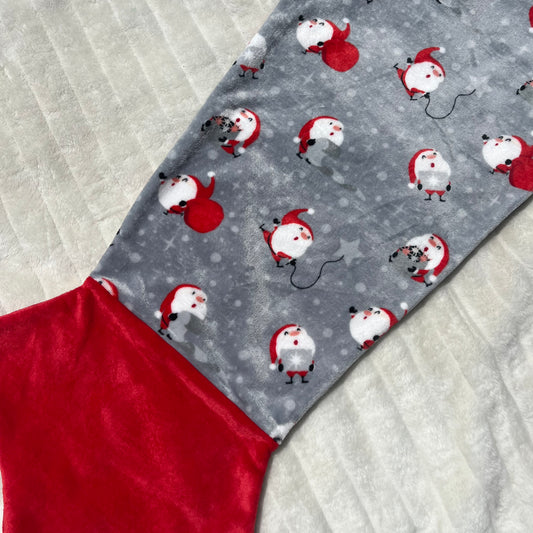 Plaid queue de sirène gris au motif Père Noël