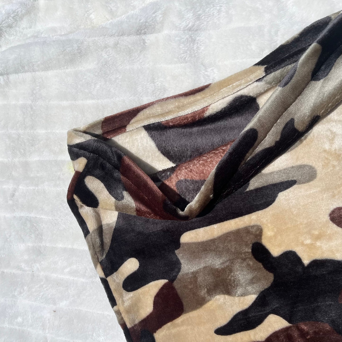 Plaid queue de sirène au motif militaire
