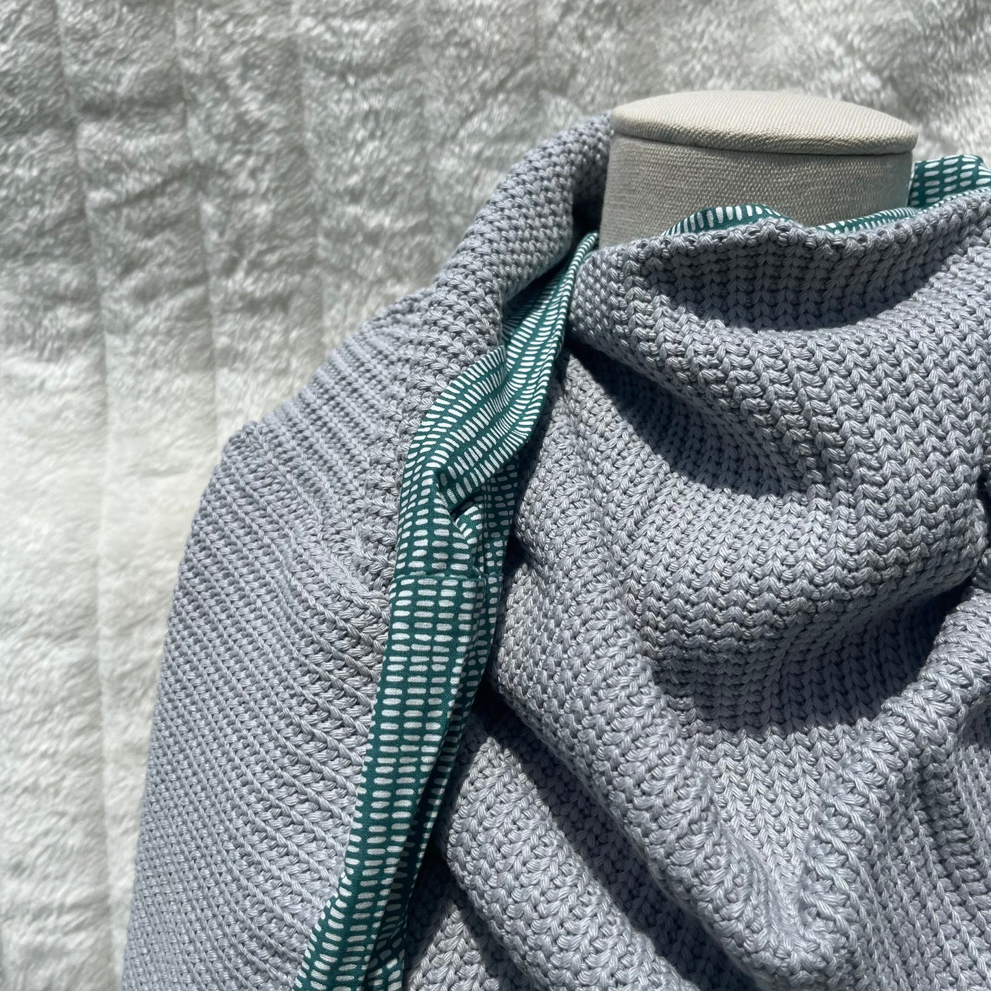 Chèche vert et gris