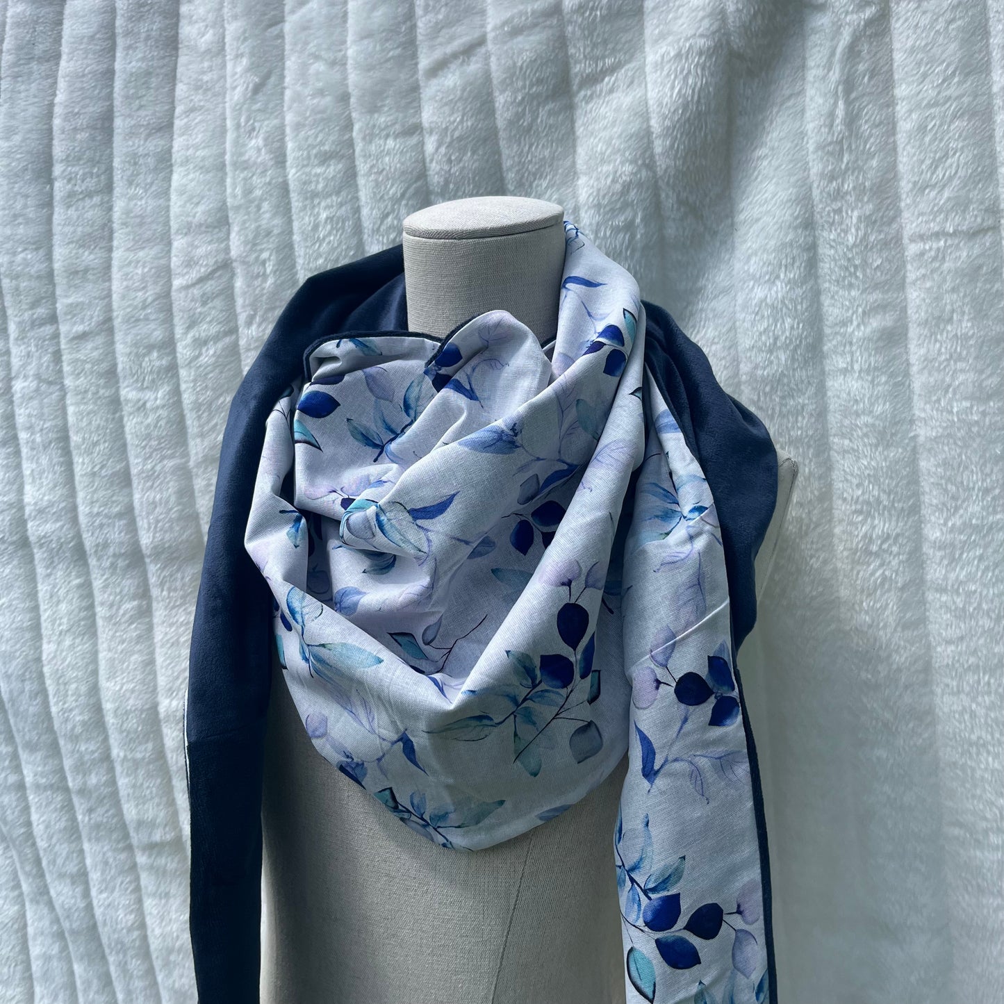 Chèche bleu et blanc